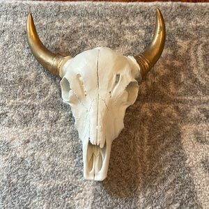 Gold and Cream Wall Decor Skull